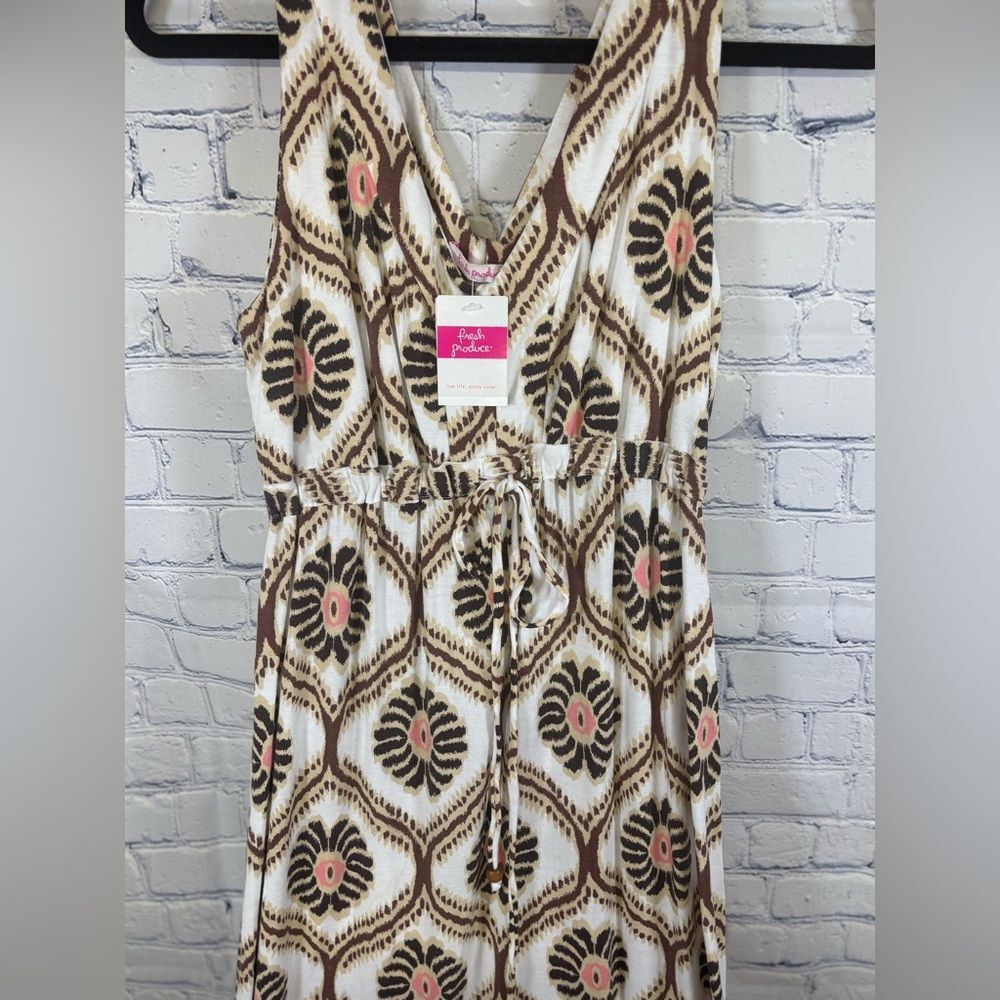 NWT Fresh Produce Fiji Beachcomber Ikat Boho Vacation Coastal Midi Dress Size S - Picture 3 of 12